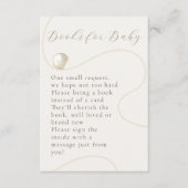 アイボリーエレガントパールブックベビー要求カード エンクロージャーカード (正面)