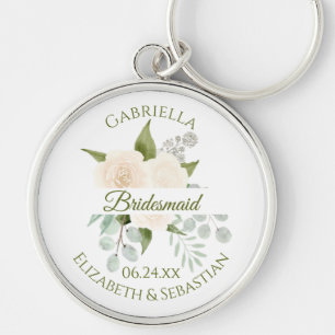 アイボリーエレガントピーチバラブリデスメイド結婚ズキー キーホルダー