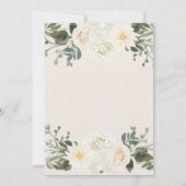 アイボリーエレガントフローラクロスバプテスマ招待状 招待状 (裏面)