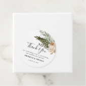 アイボリーエレガントフローラブーケ結婚式の引き出物ラベル フェイバータグ (インサイチュ)