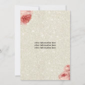 アイボリーエレガントフローラ金ゴールド医療ナース卒業 招待状 (裏面)