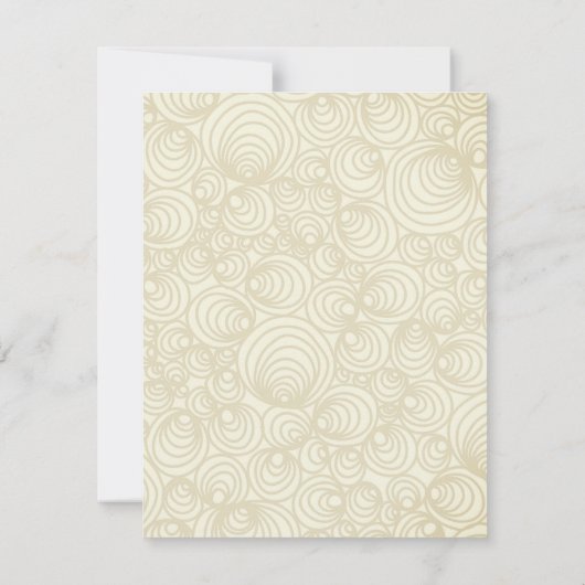 アイボリーエレガントブラウン金ゴールド50th誕生日パーティー 招待状 (裏面)