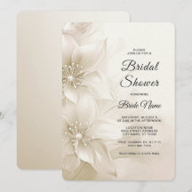 アイボリーエレガントホワイトフラワーズブライダルシャワー
