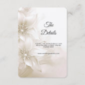 アイボリーエレガントホワイトフラワー詳細エンクロージャカード エンクロージャーカード (正面)