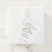 アイボリーエレガントホワイトボホバラズ結婚サンキュー フェイバータグ (インサイチュ)