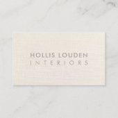 アイボリーエレガントホワイトリネンルックプロフェッショナル 名刺 (正面)