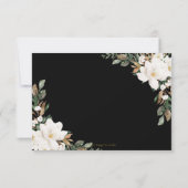 アイボリーエレガントマグノリアコットンフローラ結婚ズ 出欠カード (裏面)