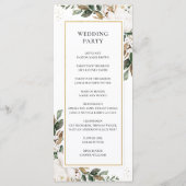 アイボリーエレガントマグノリアフローラグ結婚レナリー プログラム (裏面)