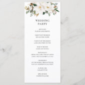 アイボリーエレガントマグノリアフローラグ結婚レナリー プログラム (裏面)