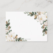 アイボリーエレガントマグノリアフローラ結婚詳細 エンクロージャーカード (裏面)