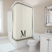 アイボリーエレガントモノグラム シャワーカーテン (インサイチュ)