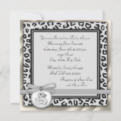 アイボリーエレガントラバーダック赤ちゃんシャワー 招待状 (裏面)