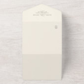 アイボリーエレガントワイルドフラワーQRコー結婚ド オールインワン招待状 (外側)