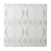 アイボリーオフホワイトのピンクの幾何学的なアートデザインの装飾 タイル (正面)