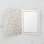 アイボリーカスタムシルバー金ゴールドバウブルズパターンホリデー カード (内部)