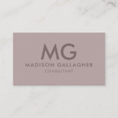 アイボリーカスタムピンクパープルグレープロフェッショナル 名刺 (正面)