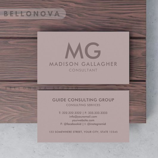 アイボリーカスタムピンクパープルグレープロフェッショナル 名刺