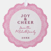 アイボリーカスタムホワイトマンダラリースオンピンク オーナメントカード (裏面)