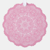 アイボリーカスタムホワイトマンダラリースオンピンク オーナメントカード (正面)