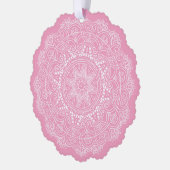 アイボリーカスタムホワイトマンダラリースオンピンク オーナメントカード (左)