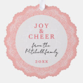 アイボリーカスタムホワイトマンダラリースオンピーチピンク オーナメントカード (裏面)