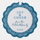 アイボリーカスタムホワイトマンダラリースオンブルー オーナメントカード (裏面)