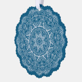 アイボリーカスタムホワイトマンダラリースオンブルー オーナメントカード (左)