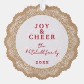 アイボリーカスタムホワイトマンダラリース オーナメントカード (裏面)