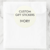 アイボリーカスタムラウンド大型ギフトステッカーテンプレート ラウンドシール (バッグ)