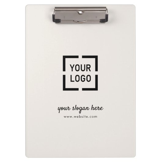 アイボリーカスタムロゴビジネスブランド クリップボード (正面)