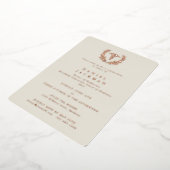 アイボリーカドゥセウス+ローレルメディカルスクール卒業 箔招待状 (回転した状態)