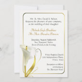 アイボリーカラリ伝統的リー結婚式招待状 招待状 (正面)