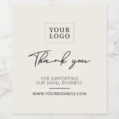 アイボリーカラーシンプルビジネスロゴ ワインラベル (シングルラベル)