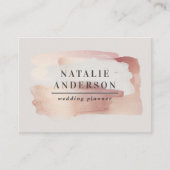 アイボリーガーリーバラ金ゴールドモダンスタイリッシュ名刺 名刺 (正面)