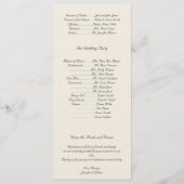 アイボリーキルテきらきら光るッドダイアモンズポー結婚式 プログラム (裏面)