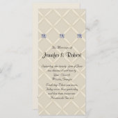 アイボリーキルテきらきら光るッドダイアモンズポー結婚式 プログラム (正面/裏面)