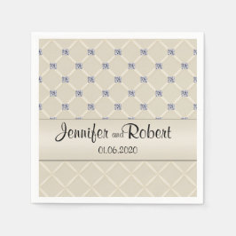 アイボリーキルテきらきら光るッドダイアモンズポ結婚スナプキンス スタンダードカクテルナプキン