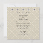 アイボリーキルテきらきら光るッドポー結婚式招待状 招待状 (裏面)