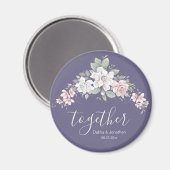 アイボリークラシックピンクとバラのフローラ「一緒に」 マグネット (正面/裏面)