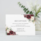 アイボリークラシックフローラウェディングレセプション エンクロージャーカード (スタンド正面)