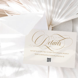 アイボリークラシックブラックシンプル結婚 エンクロージャーカード