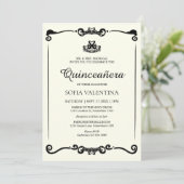 アイボリークラシックブラックティアラキンセアニェラ 招待状 (スタンド正面)