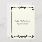 アイボリークラシックブラックティアラキンセアニェラ 招待状 (裏面)