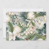 アイボリークラシックブルークリスマスファミリーフォト シーズンカード (裏面)