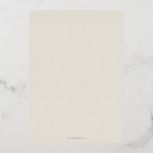 アイボリークラシックモノグラム+ローレルリース卒業 箔招待状 (裏面)