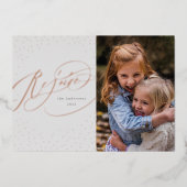 アイボリークラシックレジョイス宗教箔ホリデーカード 箔シーズンカード (正面)