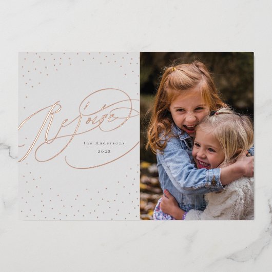 アイボリークラシックレジョイス宗教箔ホリデーカード 箔シーズンカード (正面)