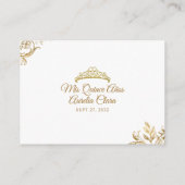 アイボリークラシック白ヴィンテージ金ゴールドフレームキンセアニェラ エンクロージャーカード (裏面)