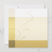 アイボリークラシック金ゴールド写真結婚式招待状後 招待状 (裏面)