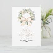 アイボリークリスマスリースクリスマスウォーター色 シーズンカード (スタンド正面)